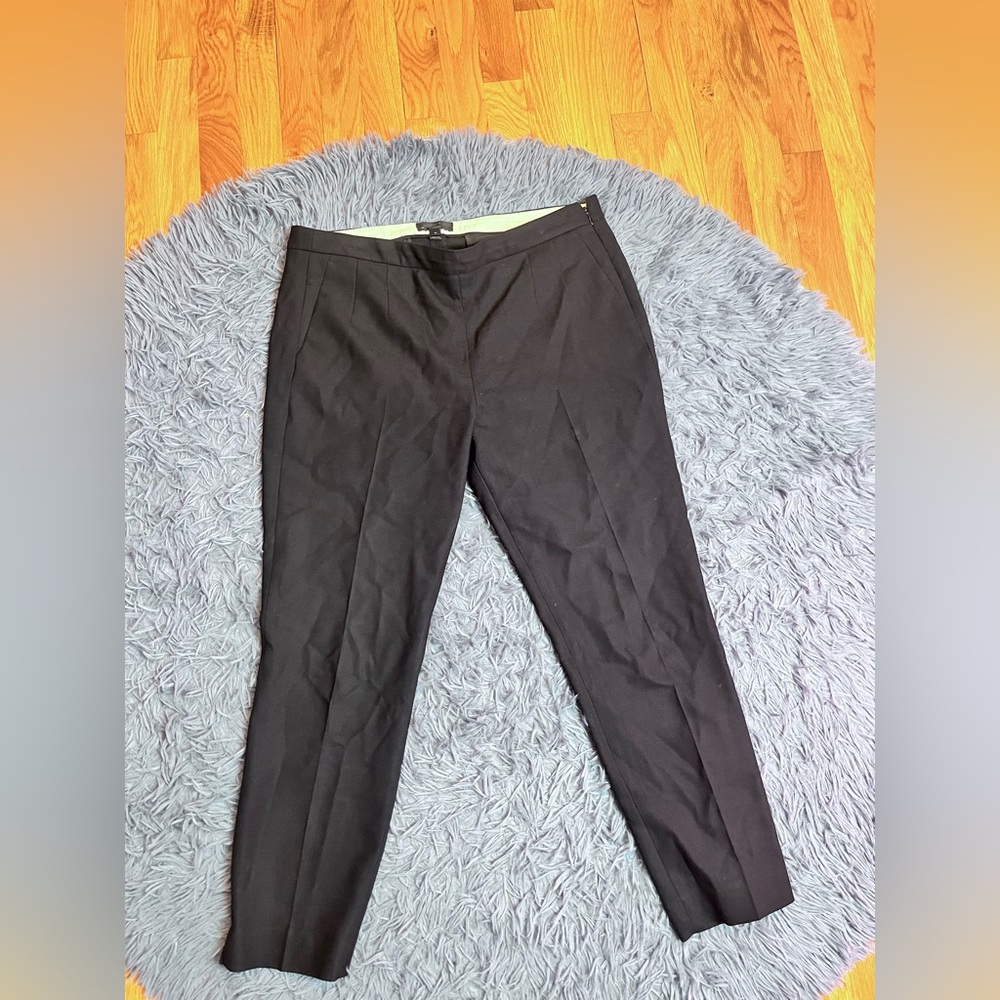 J. Crew Black Straight-Leg Trousers
